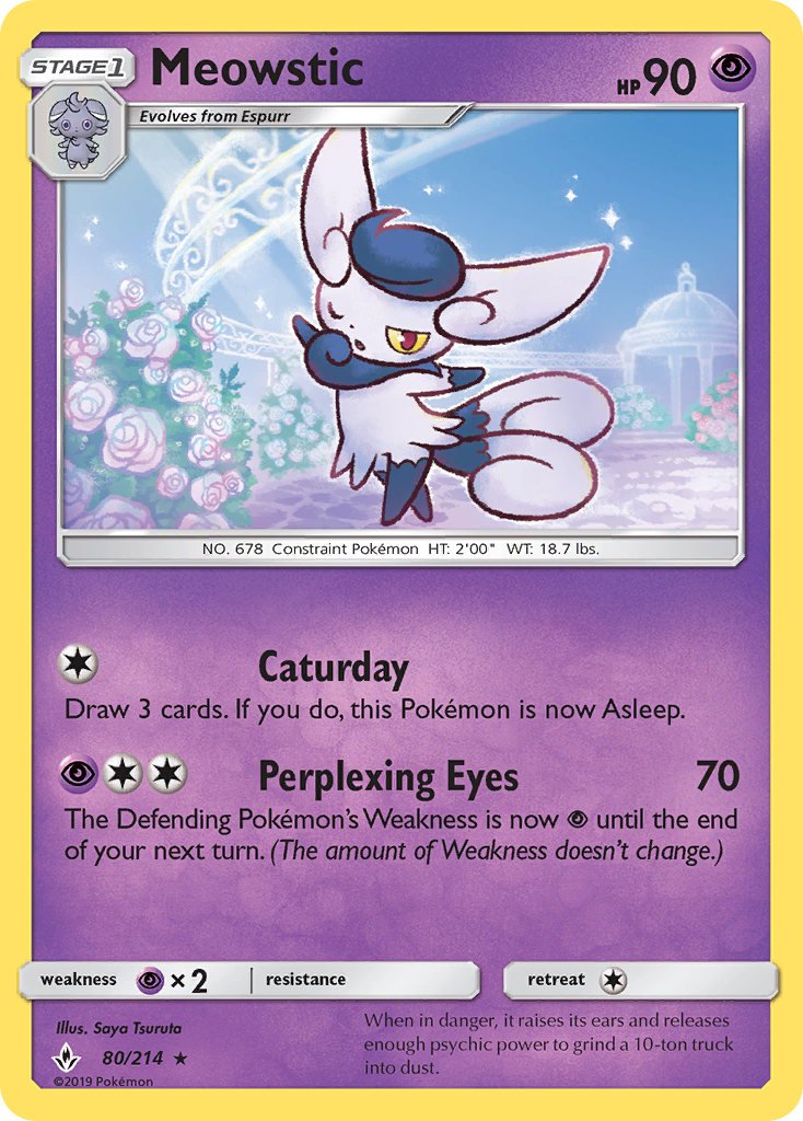 Meowstic 80 Rare card from Unbroken Bonds