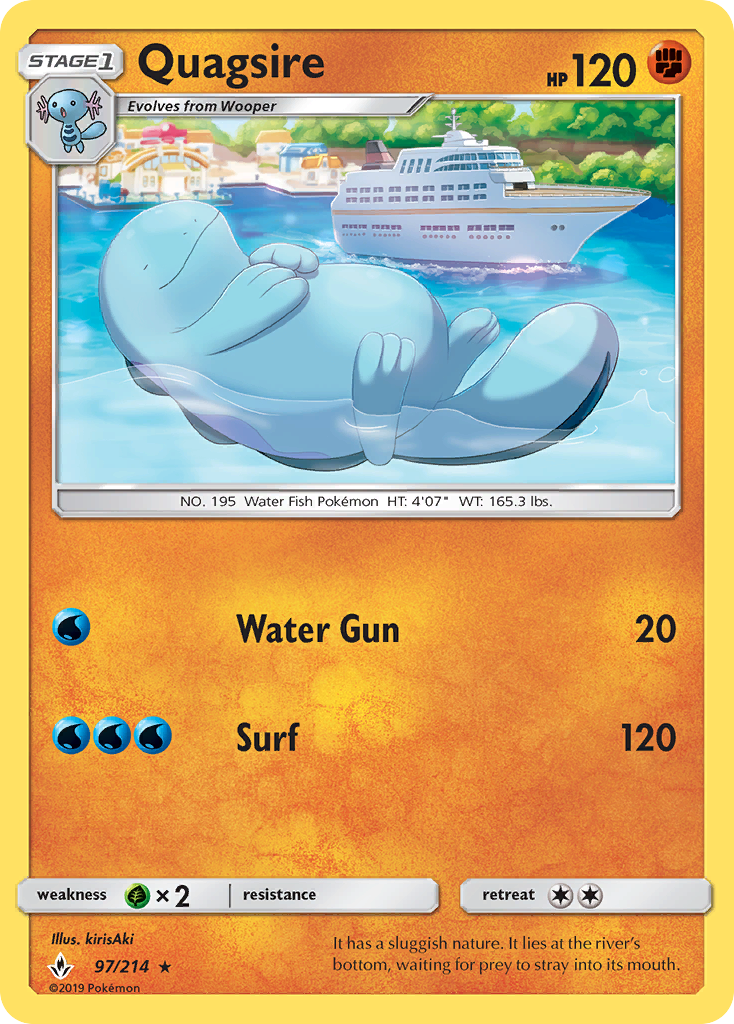 Quagsire 97 Rare card from Unbroken Bonds