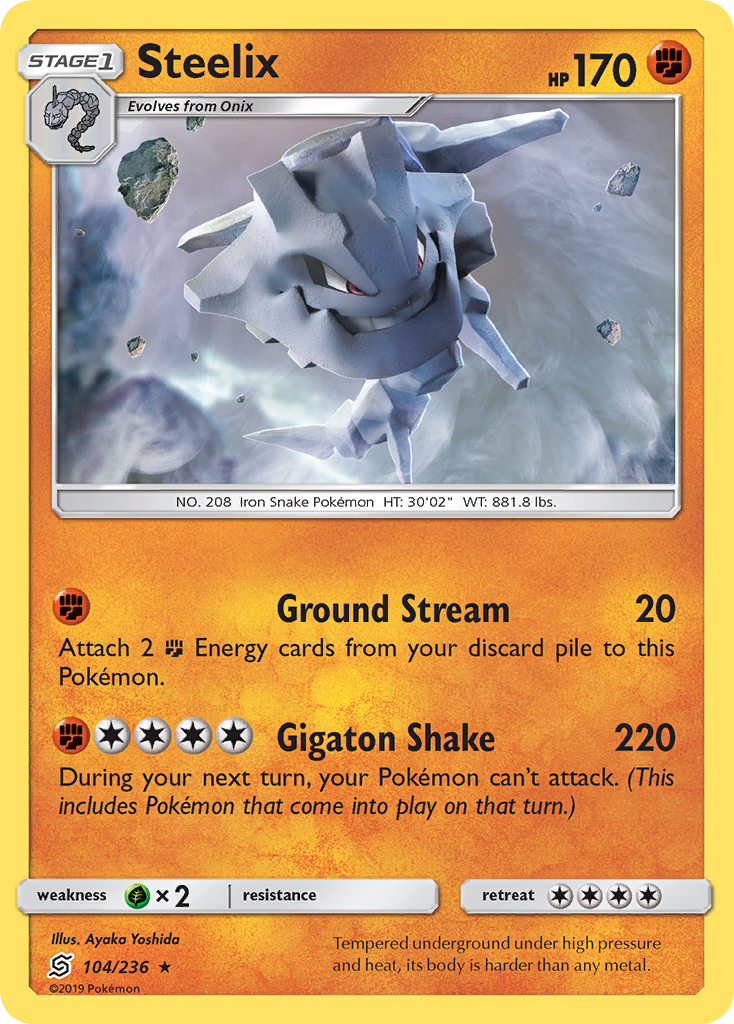 Steelix 104/236 Rare card from Unified Minds
