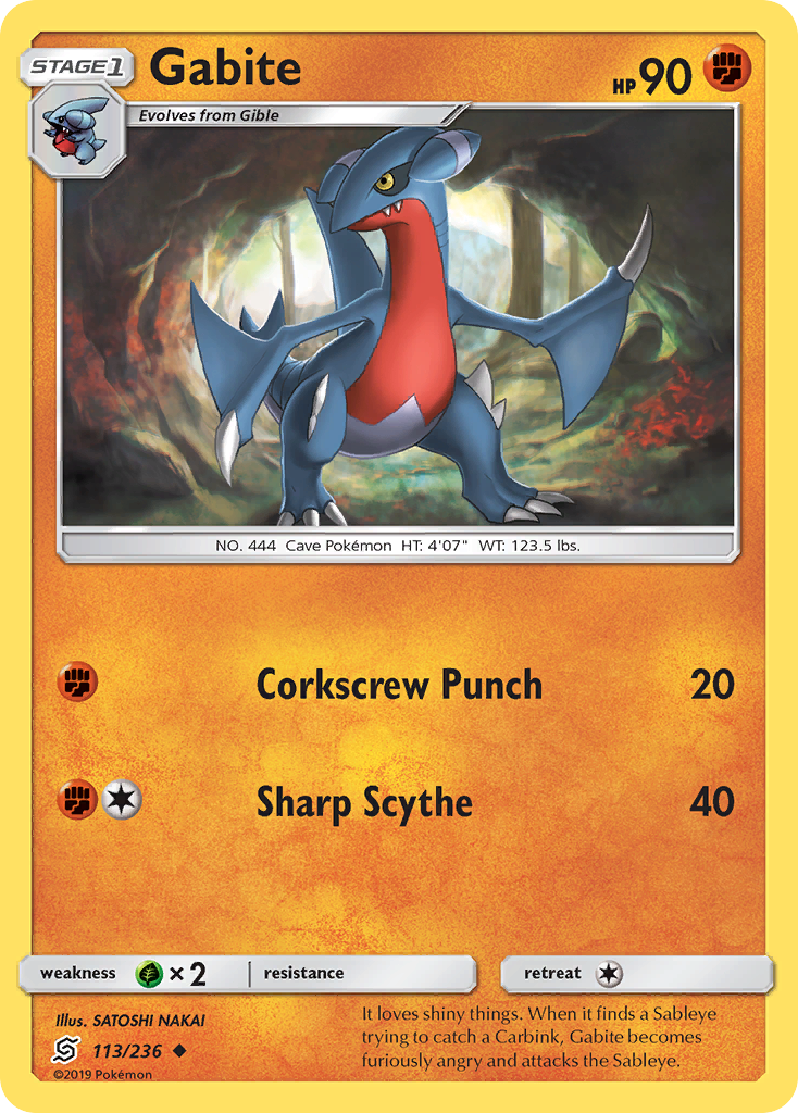 Gabite 113 Uncommon card from Unified Minds