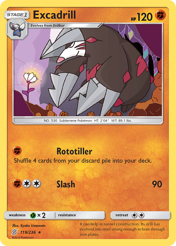 Excadrill 119 Rare card from Unified Minds