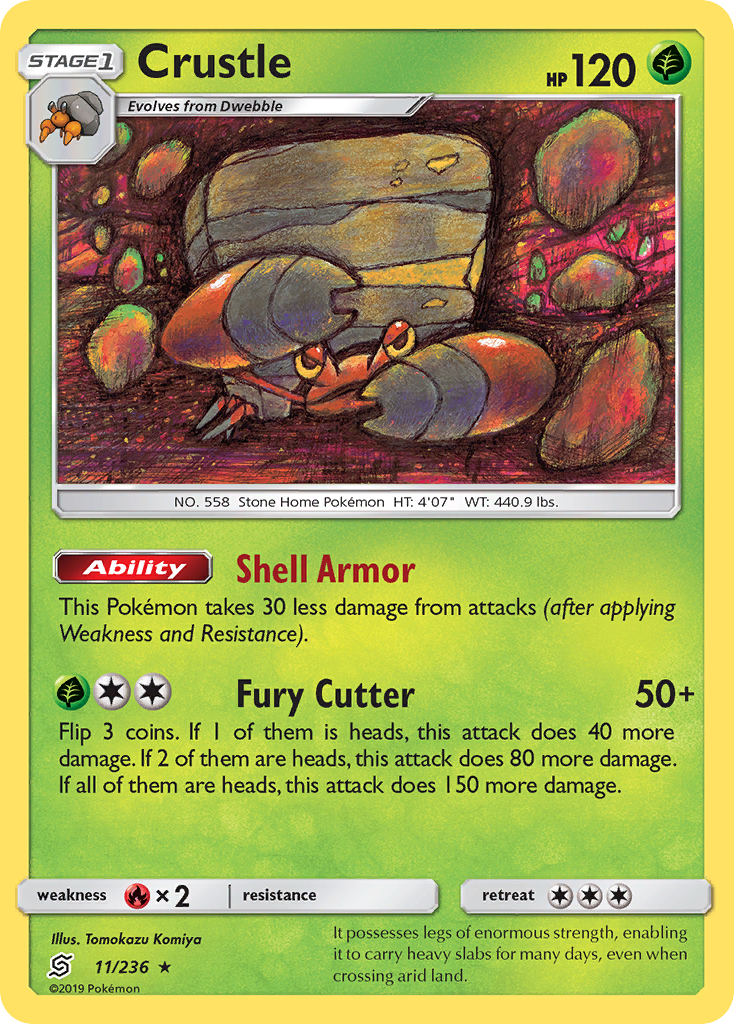 Crustle 11/236 Rare card from Unified Minds