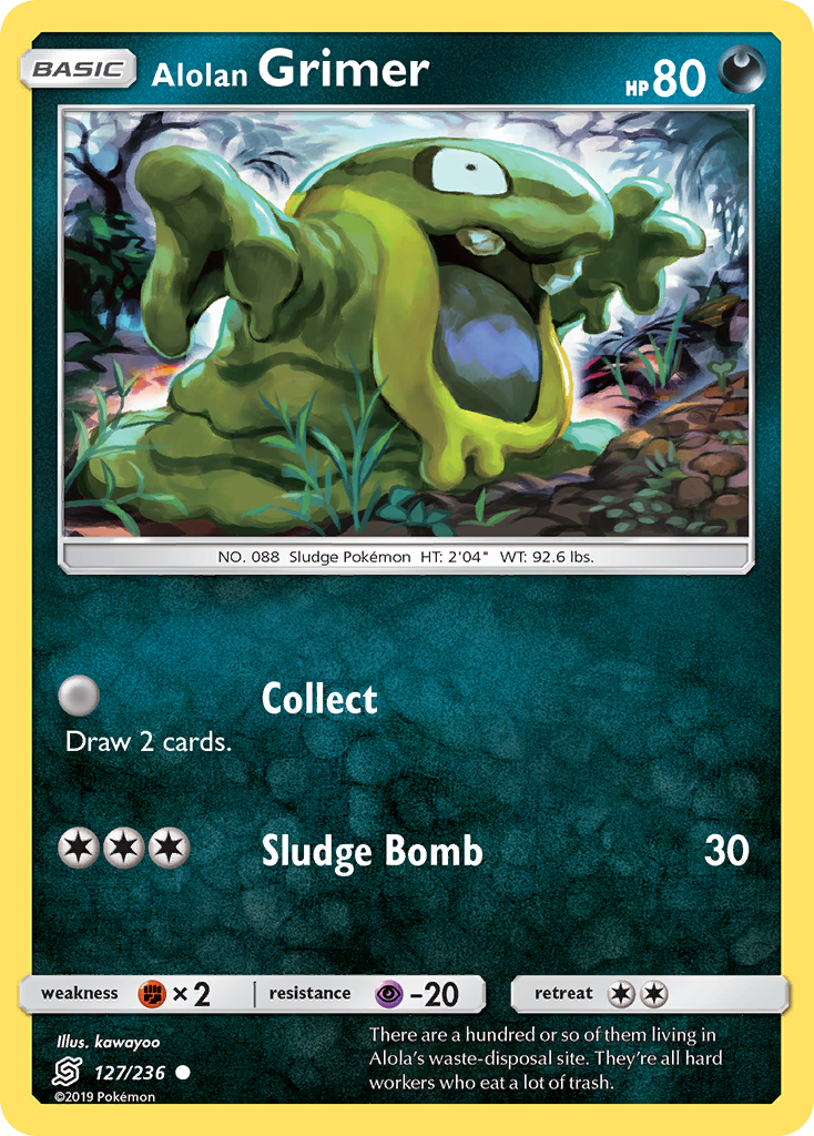 Alolan Grimer 127/236 Common card from Unified Minds