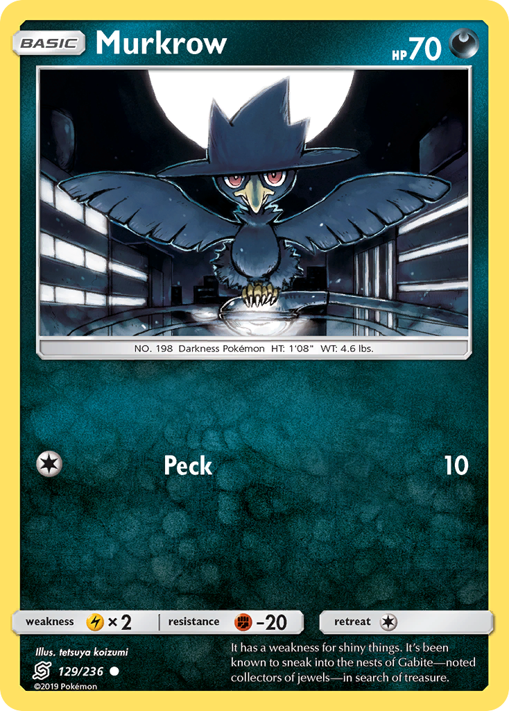 Murkrow 129 Common card from Unified Minds
