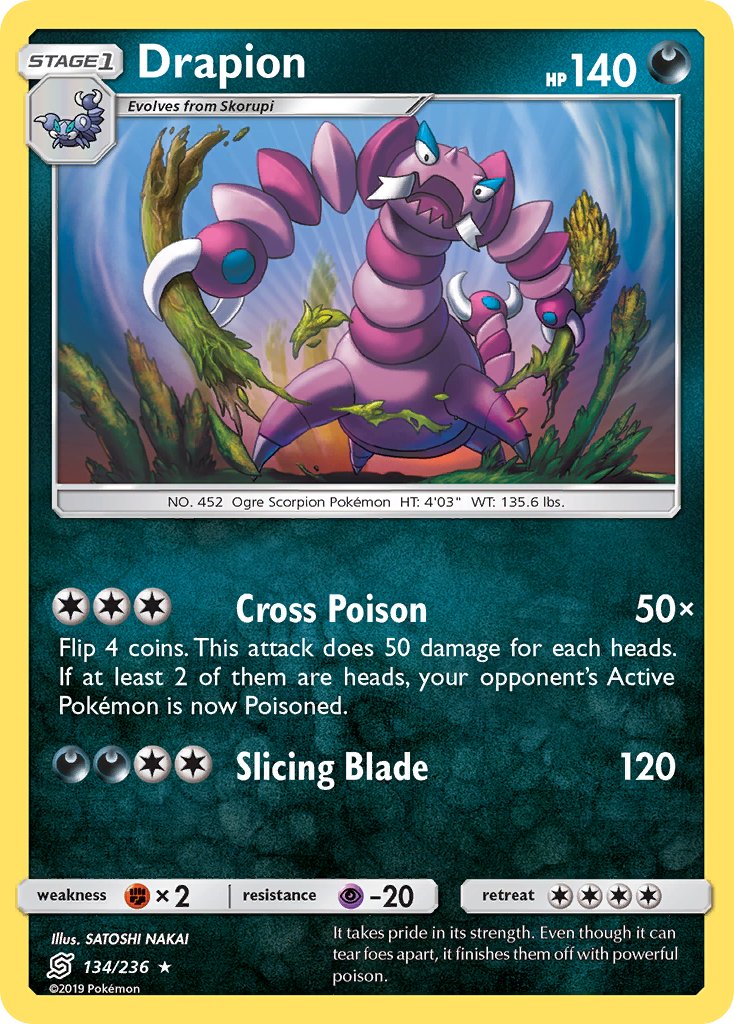 Drapion 134 Rare card from Unified Minds