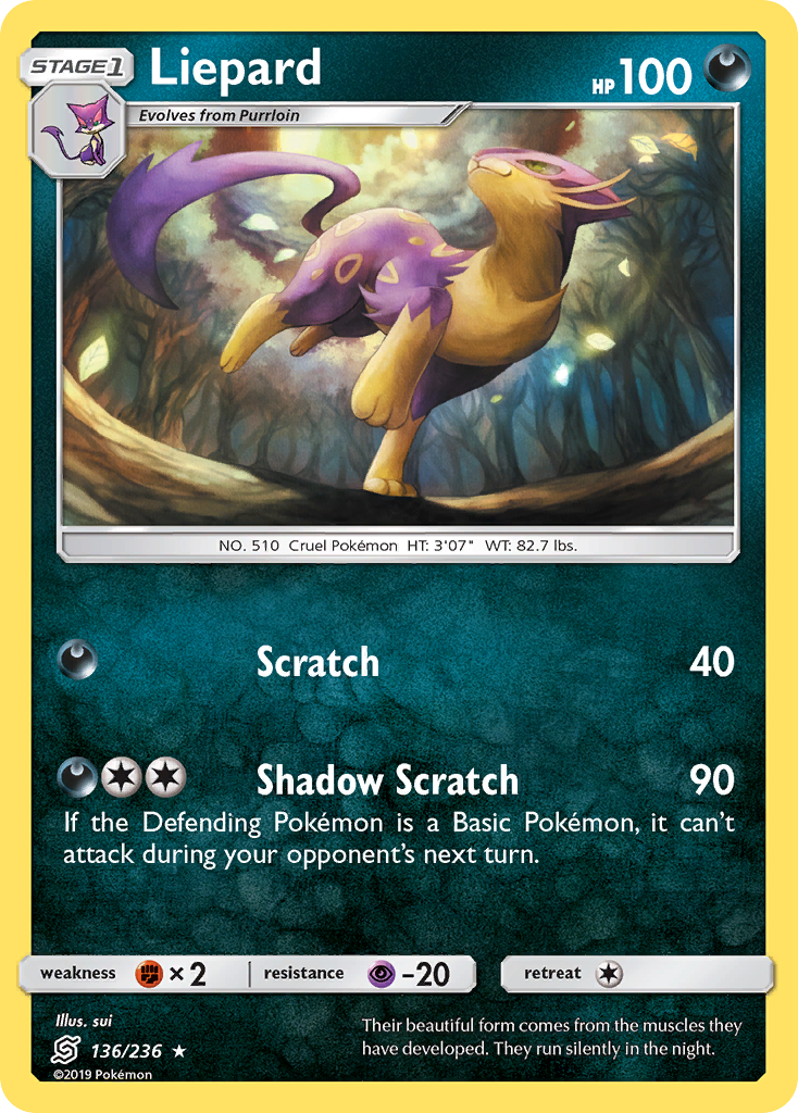 Liepard 136 Rare card from Unified Minds