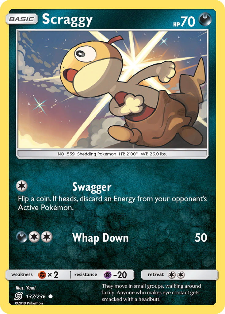 Scraggy 137 Common card from Unified Minds