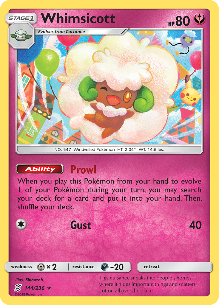 Whimsicott 144 Rare card from Unified Minds