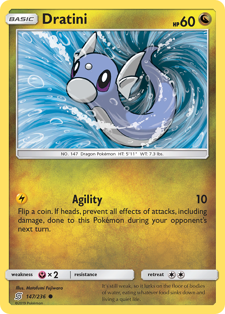 Dratini 147 Common card from Unified Minds
