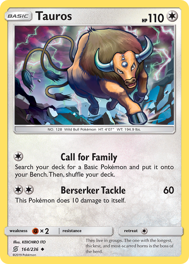 Tauros 164 Uncommon card from Unified Minds