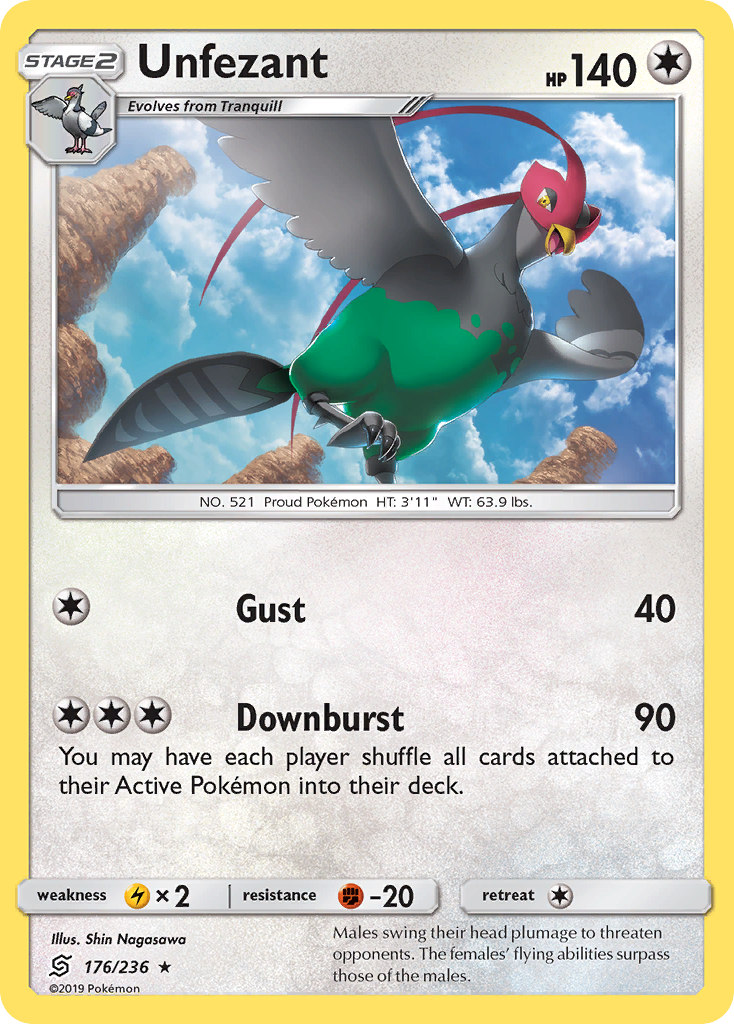 Unfezant 176 Rare card from Unified Minds