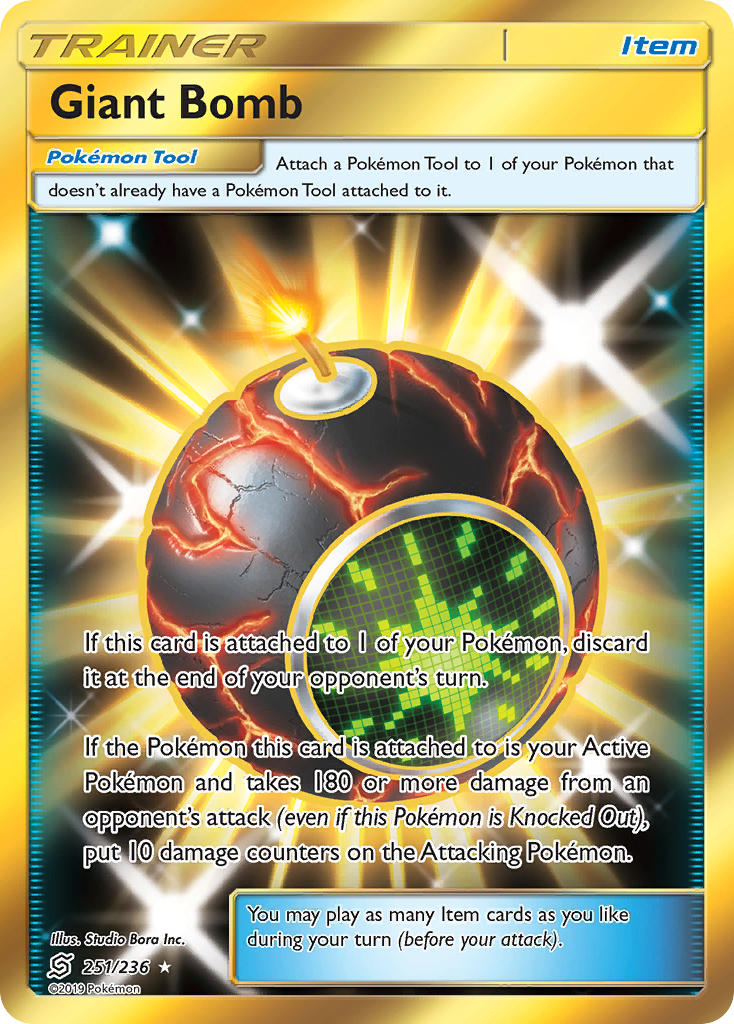 Giant Bomb 251 Rare Secret card from Unified Minds