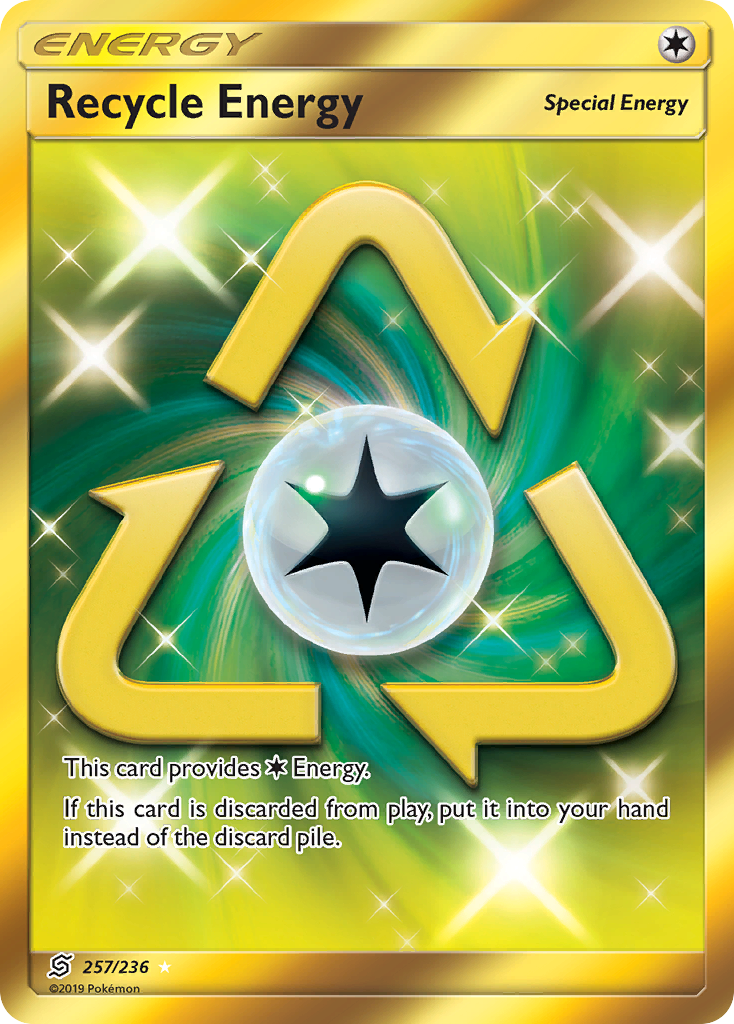 Recycle Energy 257 Rare Secret card from Unified Minds