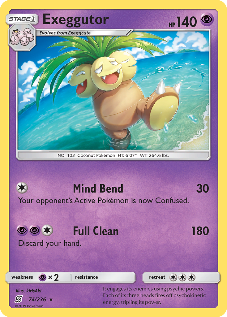 Exeggutor 74 Rare card from Unified Minds