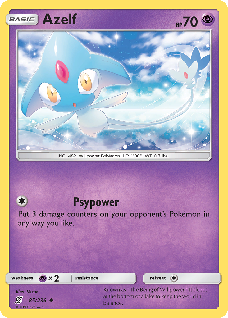 Azelf 85/236 Uncommon card from Unified Minds