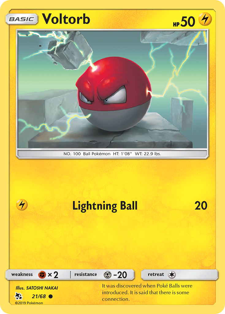 Voltorb 21 Common card from Hidden Fates