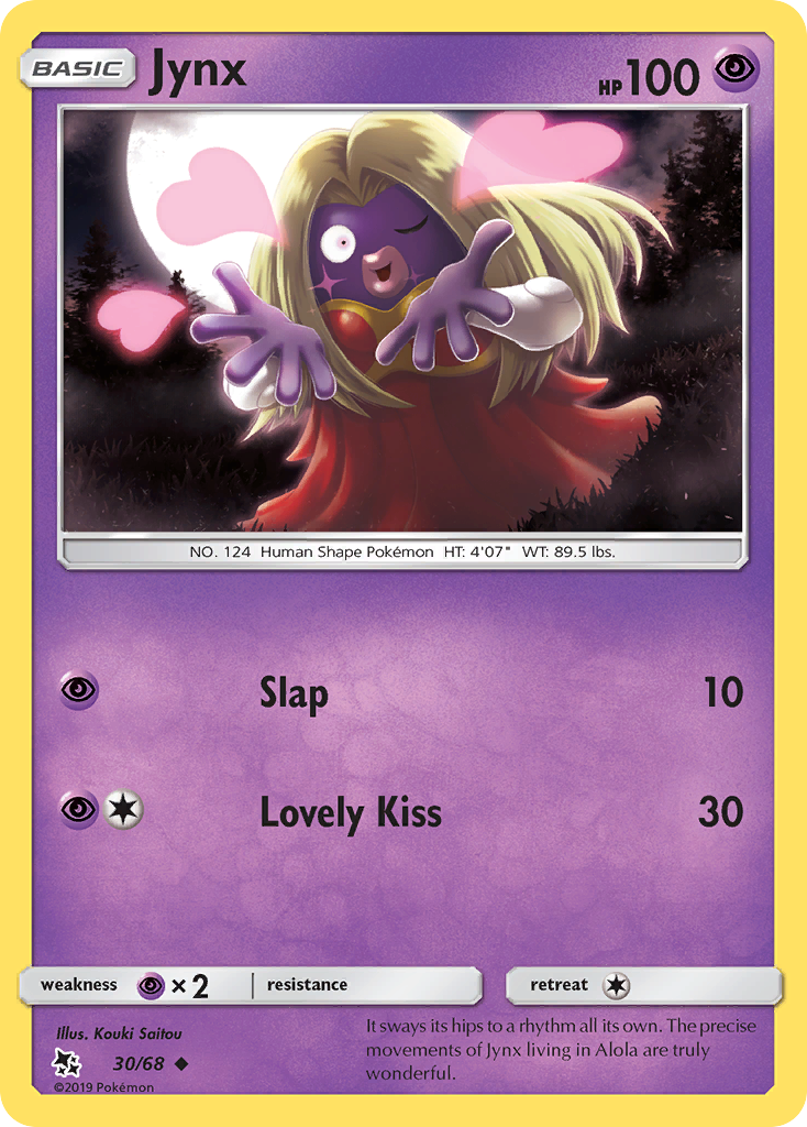Jynx 30 Uncommon card from Hidden Fates