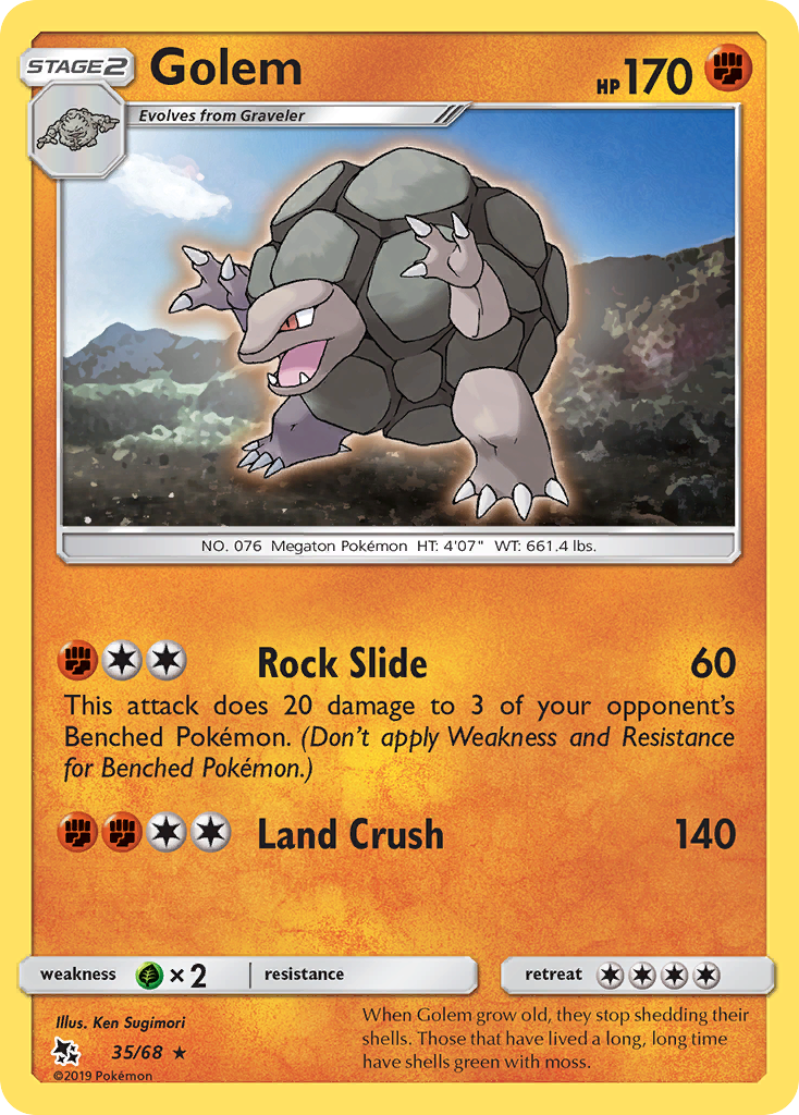Golem 35/68 Rare card from Hidden Fates