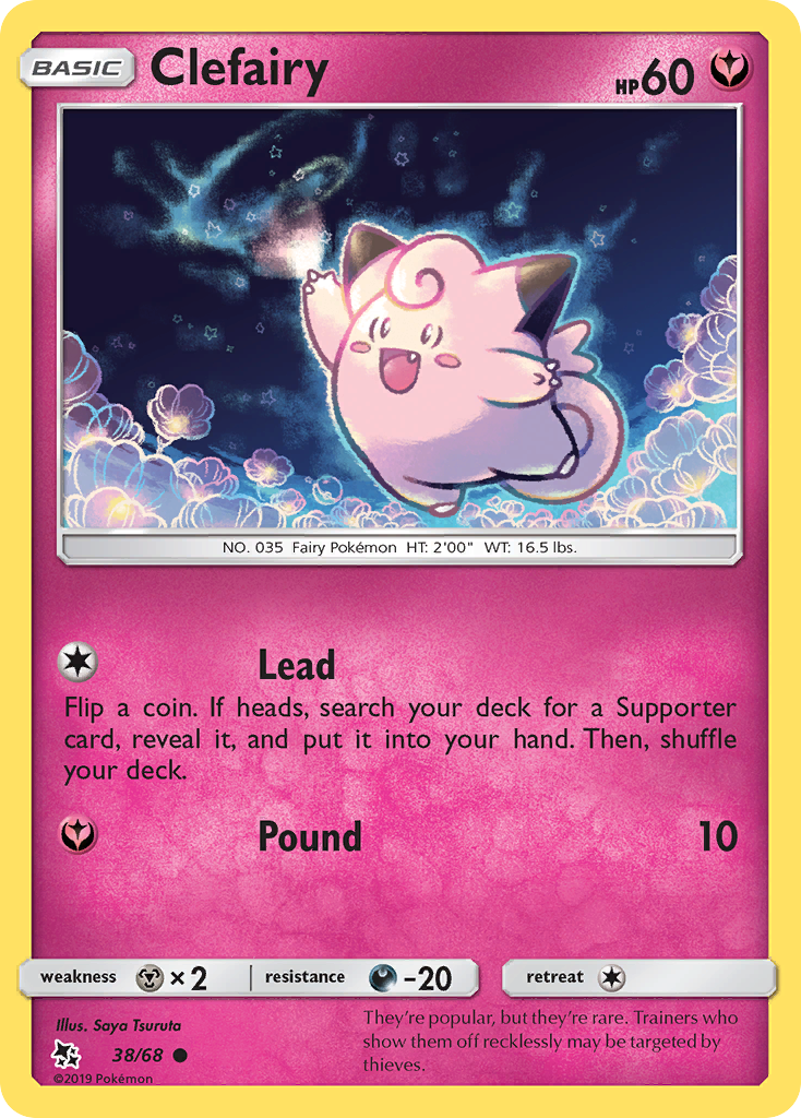 Clefairy 38/68 Common card from Hidden Fates