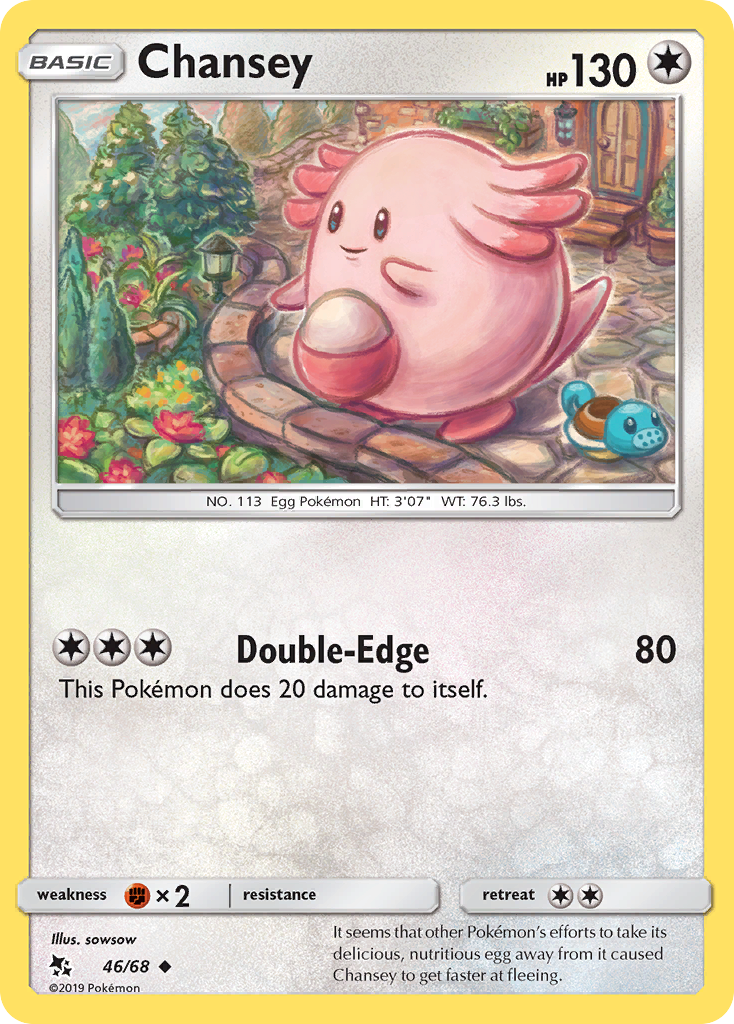 Chansey 46 Uncommon card from Hidden Fates