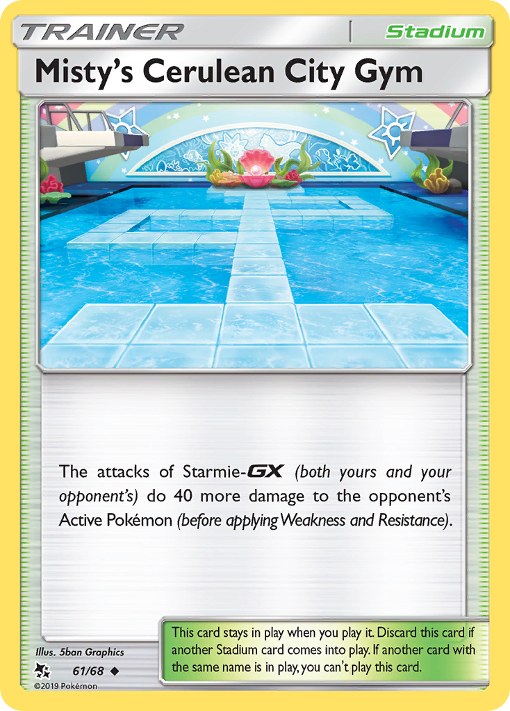 Misty's Cerulean City Gym 61 Uncommon card from Hidden Fates