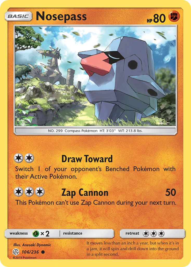 Nosepass 106 Common card from Cosmic Eclipse