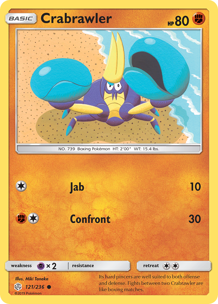 Crabrawler 121 Common card from Cosmic Eclipse