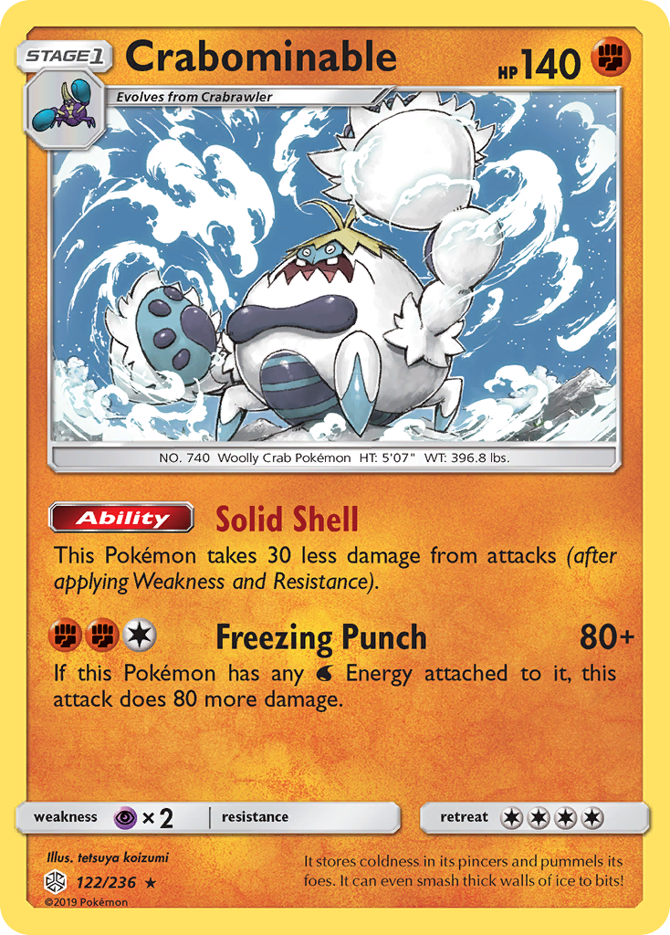 Crabominable 122 Rare card from Cosmic Eclipse
