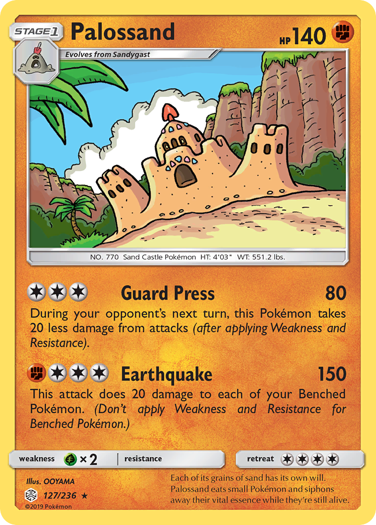 Palossand 127 Rare card from Cosmic Eclipse
