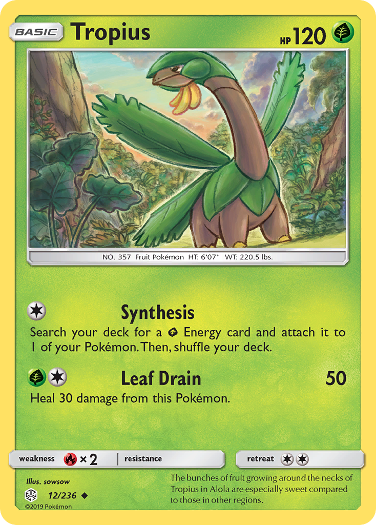 Tropius 12/236 Uncommon card from Cosmic Eclipse