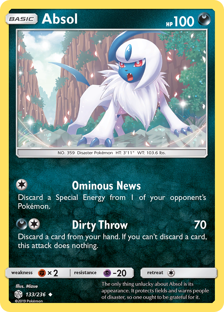Absol 133/236 Uncommon card from Cosmic Eclipse