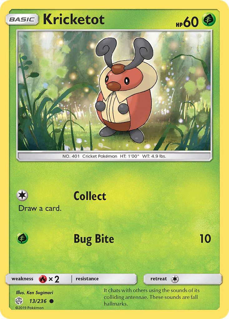 Kricketot 13 Common card from Cosmic Eclipse