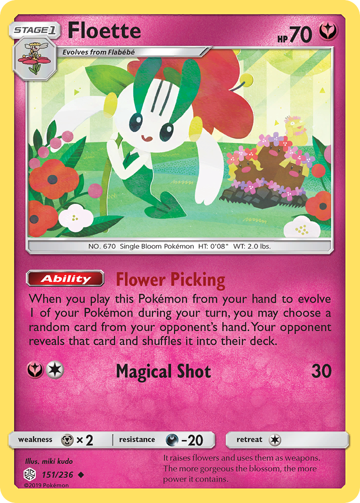 Floette 151/236 Uncommon card from Cosmic Eclipse