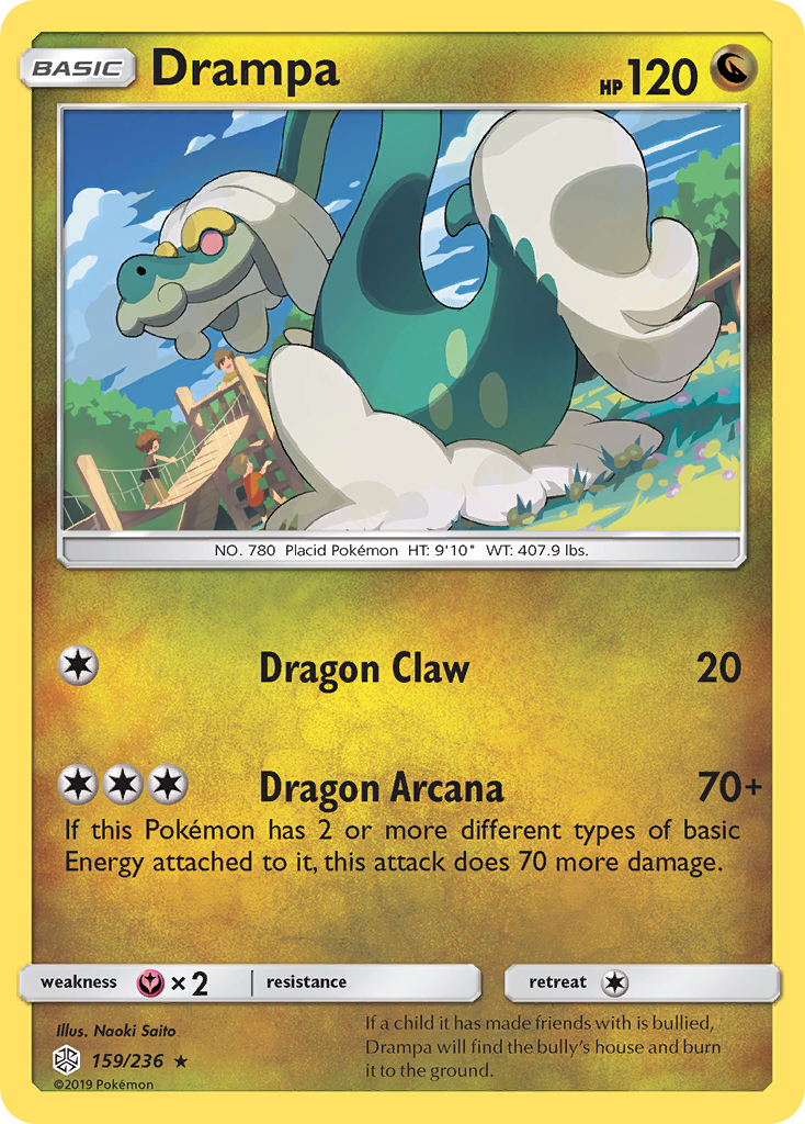 Drampa 159 Rare card from Cosmic Eclipse