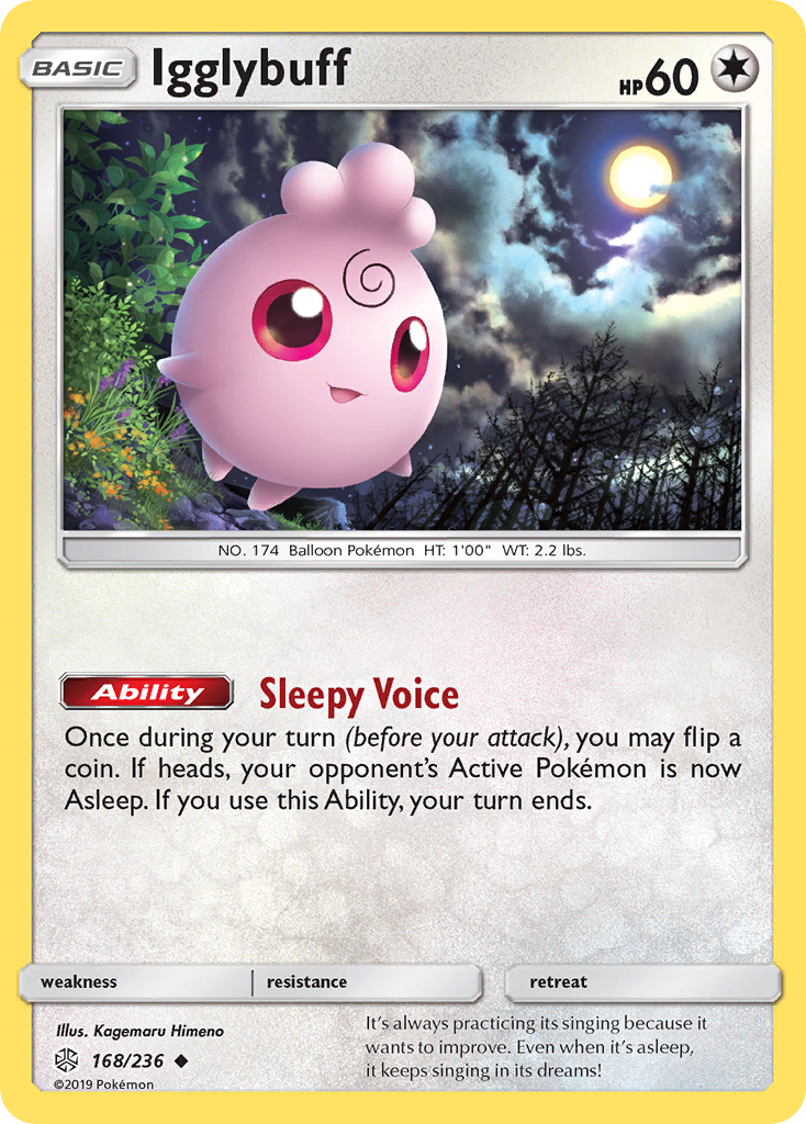 Igglybuff 168 Uncommon card from Cosmic Eclipse