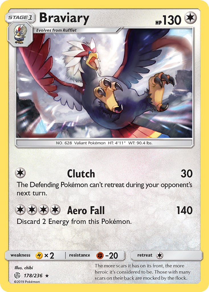 Braviary 178 Rare card from Cosmic Eclipse