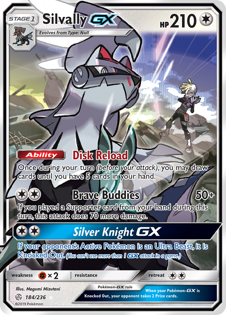 Silvally-GX 184 Rare Holo GX card from Cosmic Eclipse