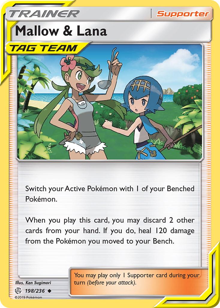 Mallow & Lana 198/236 Uncommon card from Cosmic Eclipse