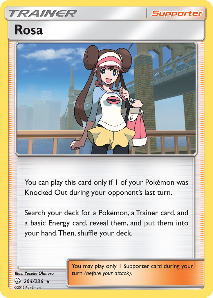 Rosa 204/236 Rare Holo card from Cosmic Eclipse
