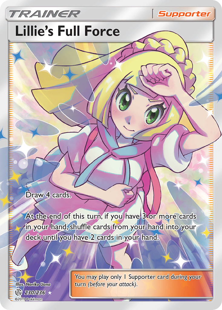 Lillie's Full Force 230/236 Rare Ultra card from Cosmic Eclipse
