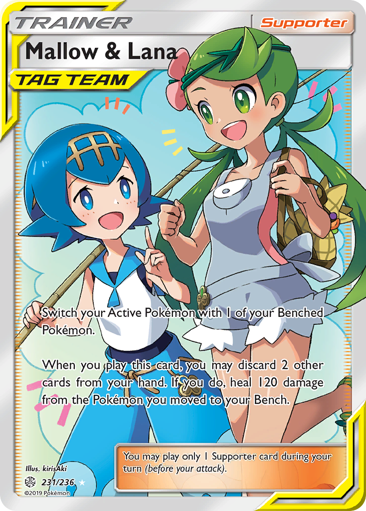Mallow & Lana 231/236 Rare Ultra card from Cosmic Eclipse