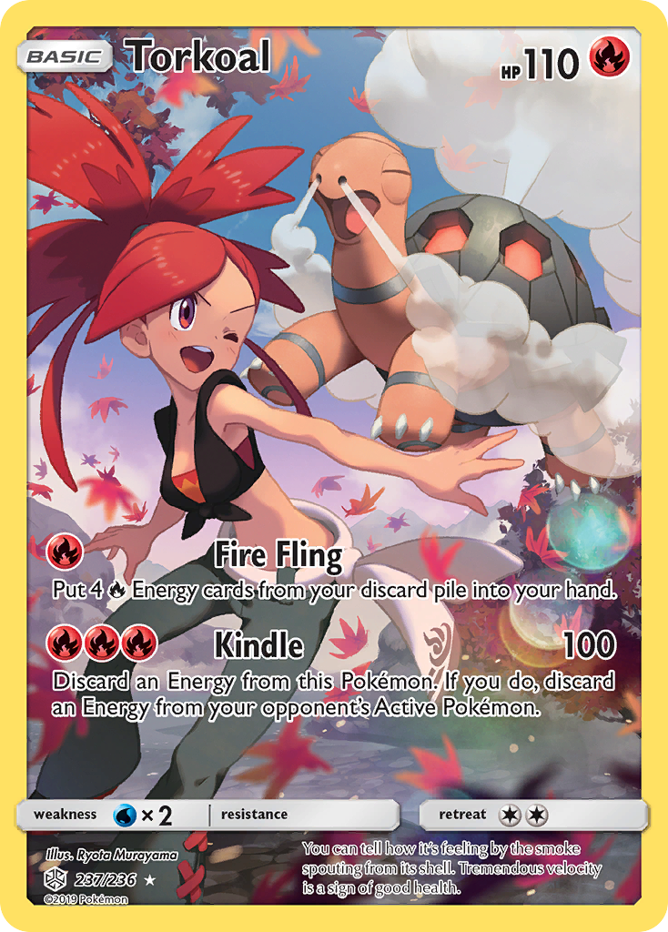 Torkoal 237 Rare Secret card from Cosmic Eclipse