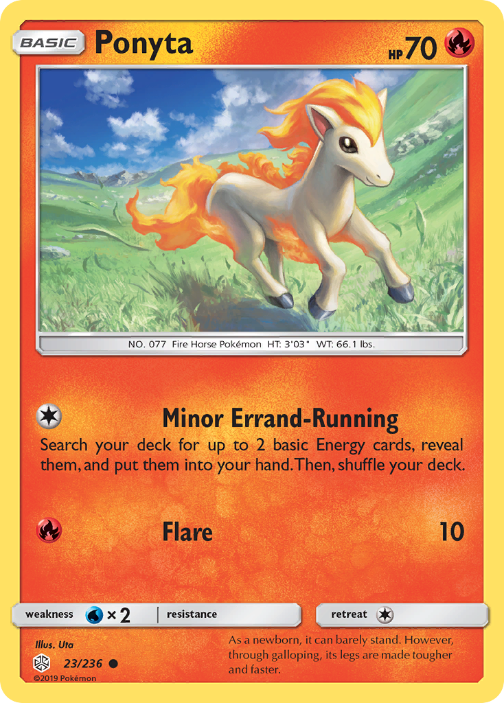 Ponyta 23/236 Common card from Cosmic Eclipse