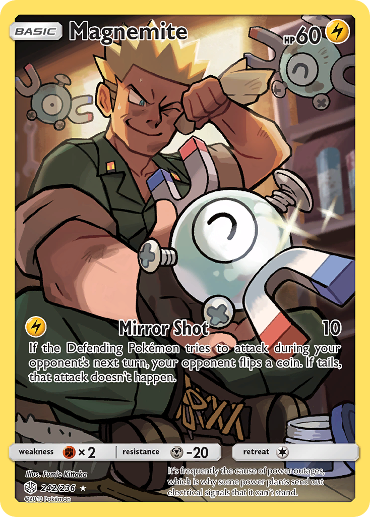 Magnemite 242/236 Rare Secret card from Cosmic Eclipse