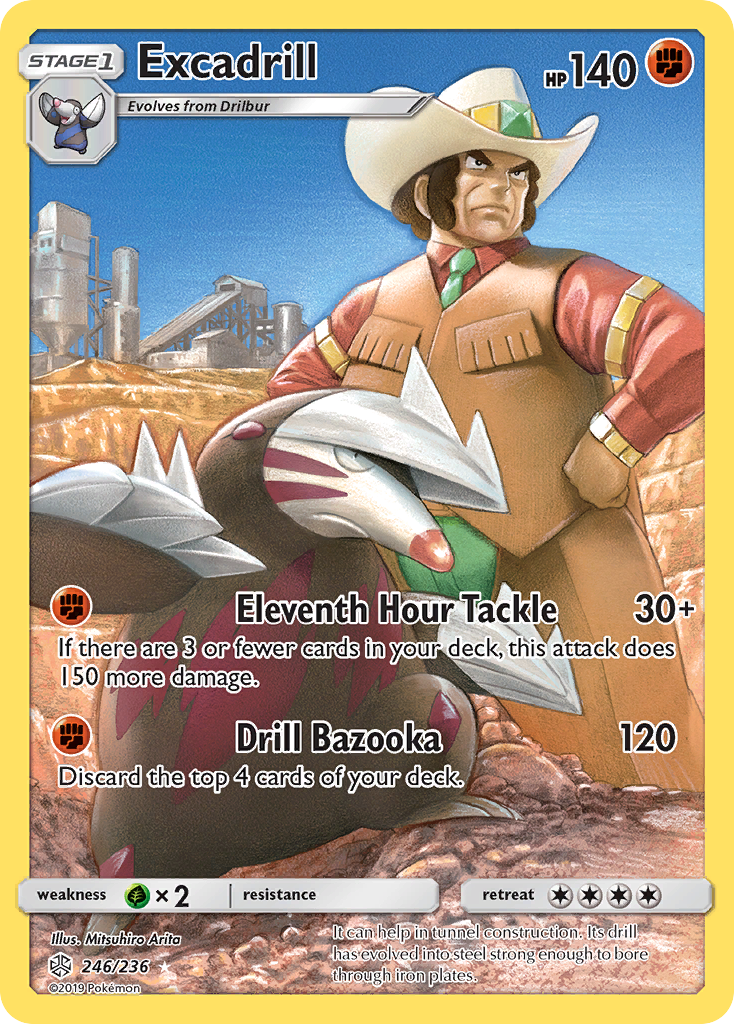 Excadrill 246/236 Rare Secret card from Cosmic Eclipse