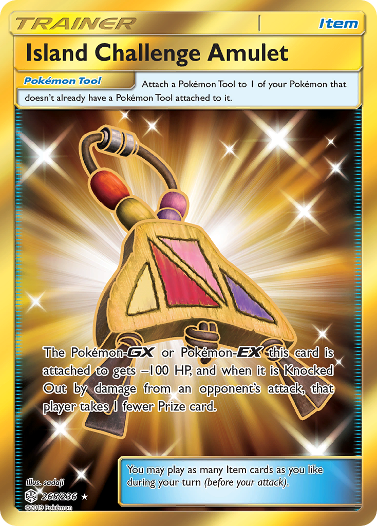 Island Challenge Amulet 265 Rare Secret card from Cosmic Eclipse