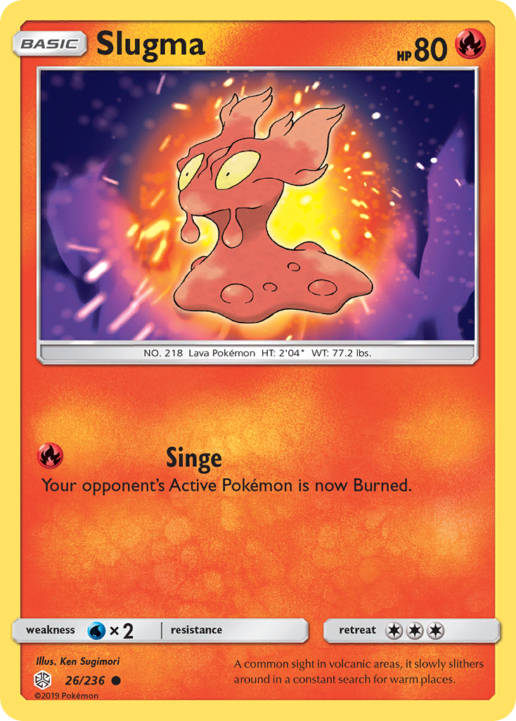 Slugma 26 Common card from Cosmic Eclipse