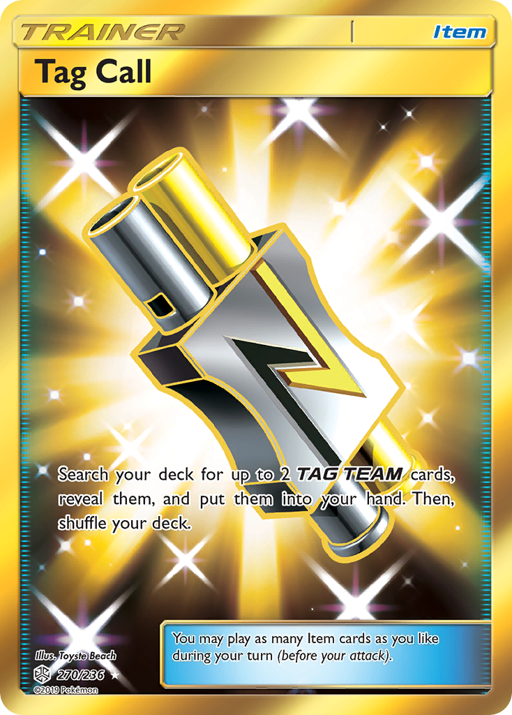 Tag Call 270 Rare Secret card from Cosmic Eclipse