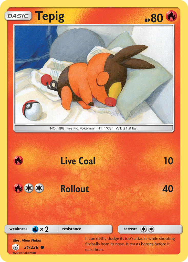 Tepig 31/236 Common card from Cosmic Eclipse