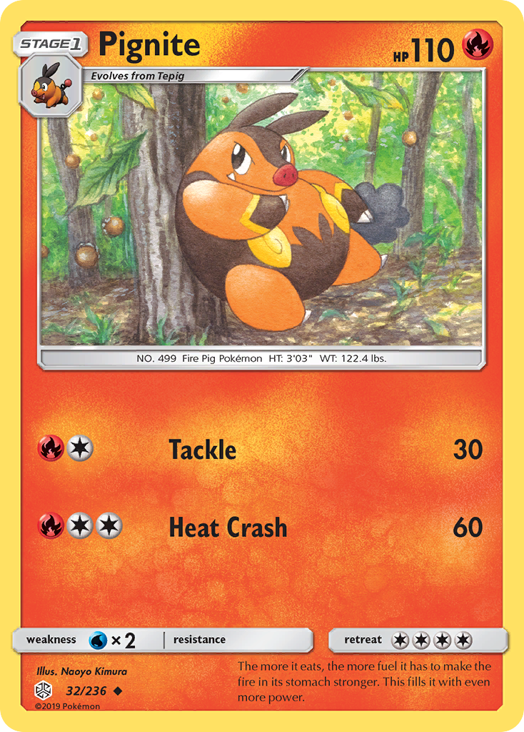 Pignite 32 Uncommon card from Cosmic Eclipse